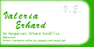 valeria erhard business card